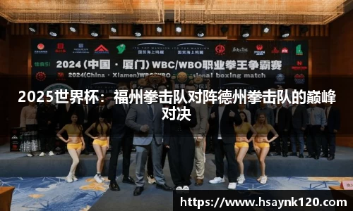 2025世界杯：福州拳击队对阵德州拳击队的巅峰对决